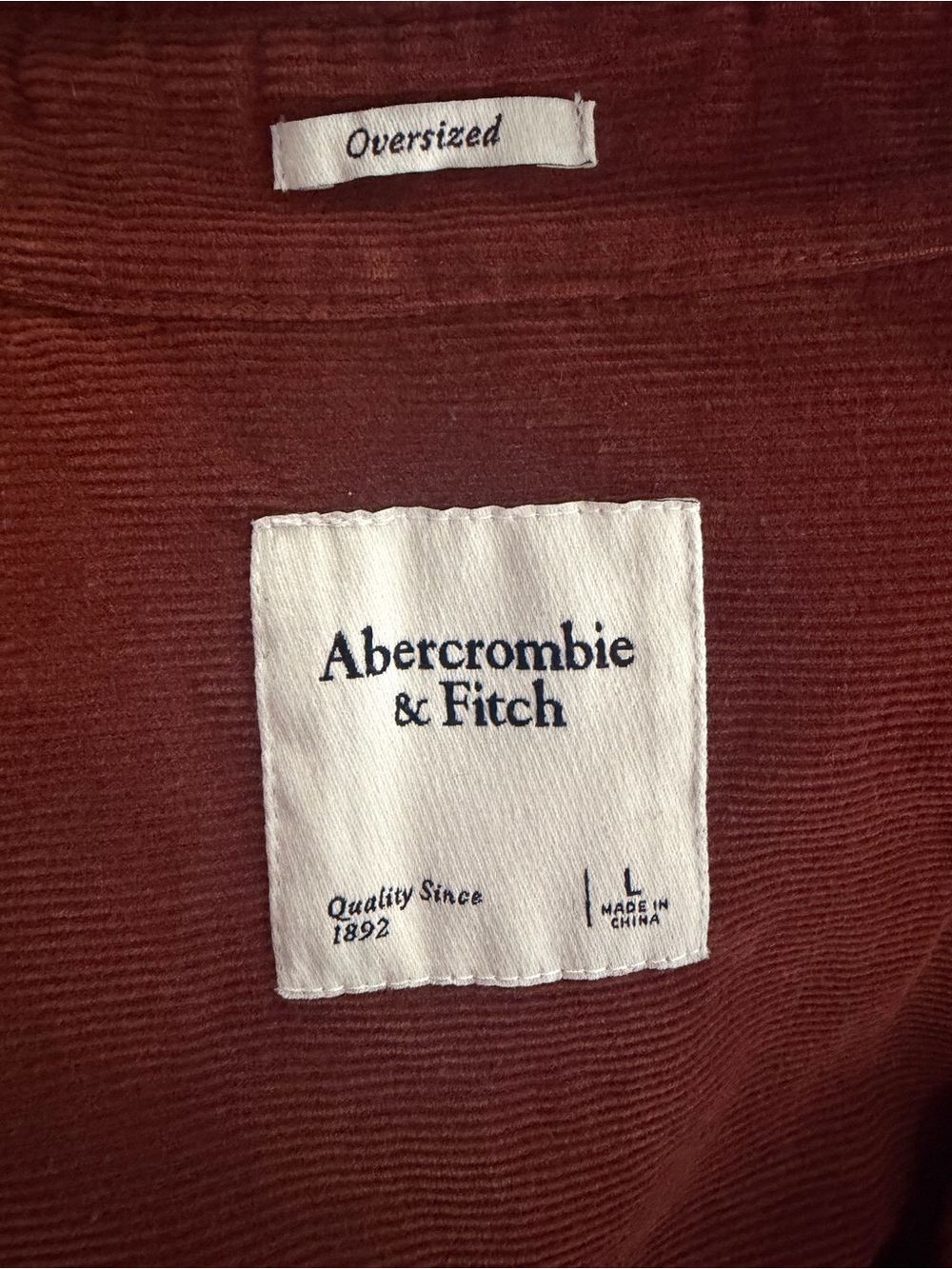 Abercrombie & Fitch Oversized Corduroy Shirt Jacket - Picture 8 of 9